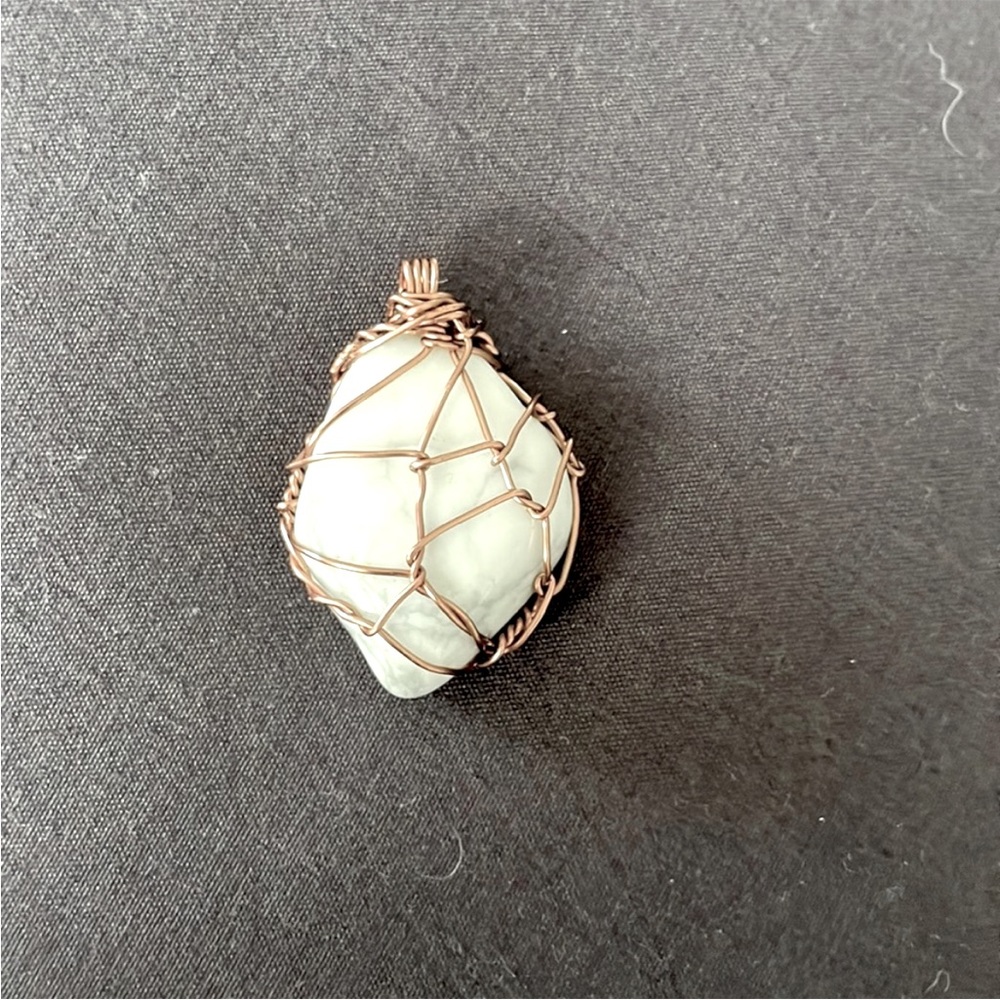 Bundle of four handmade wire-wrapped pendants